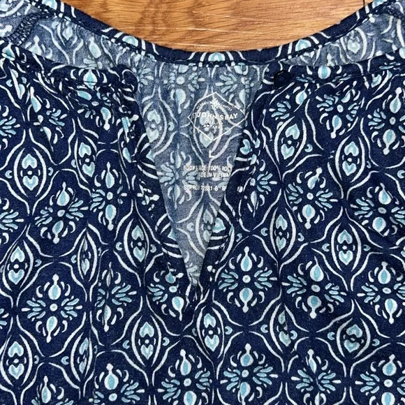 Blue Patterned Women's Top - Picture 5 of 7